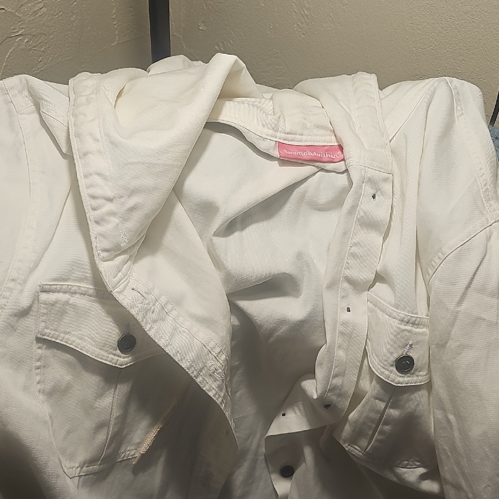 Woman Within Off-White Utility Jacket